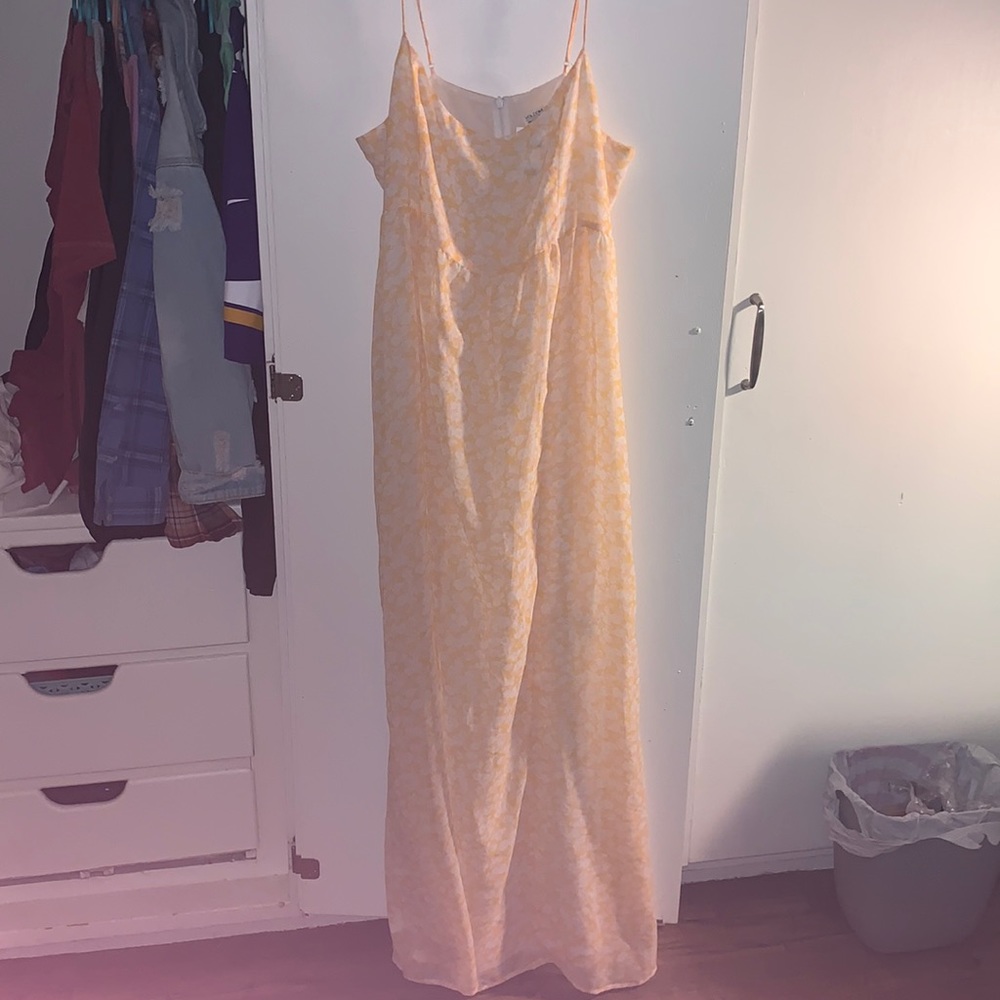 floor length floral dress